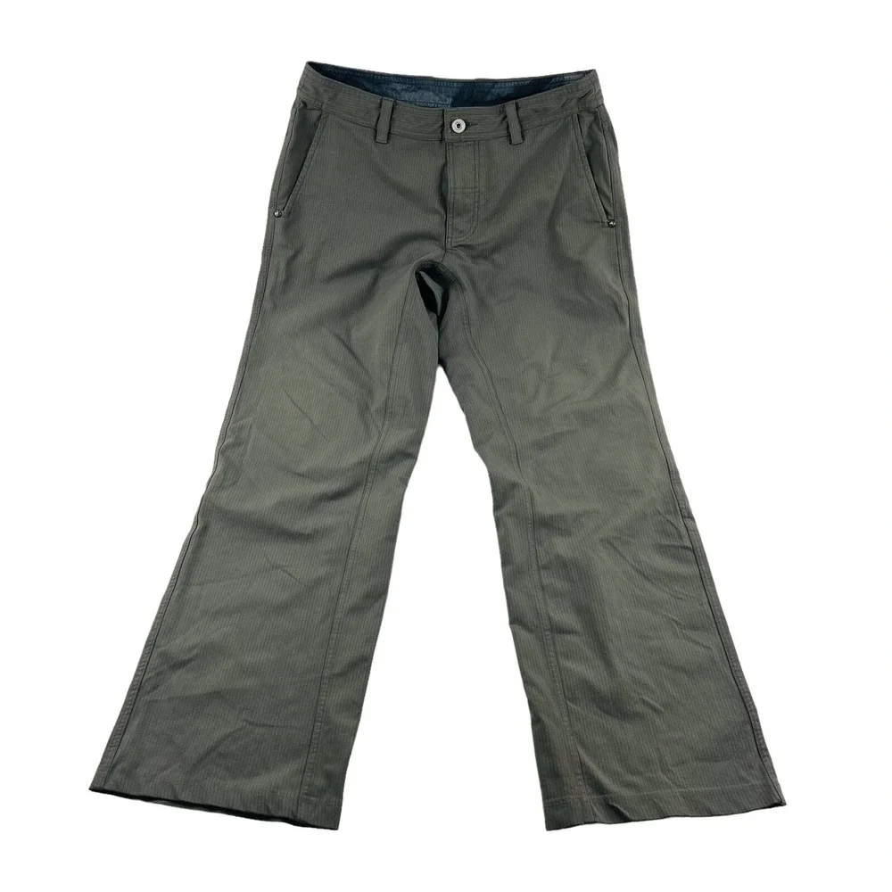 Lululemon Gray w/‎ Black Stripe Stretch Pants Mens Size 32X31